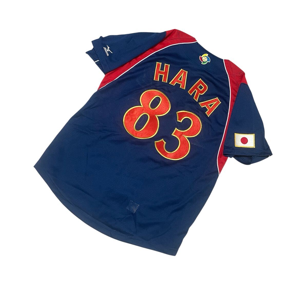 2009 WBC 日本代表 原辰徳監督 原辰徳 原 83 MIZUNO ミズノ レプリカユニフォーム ビジター 刺繍 メッシュ M-Lサイズ拍卖