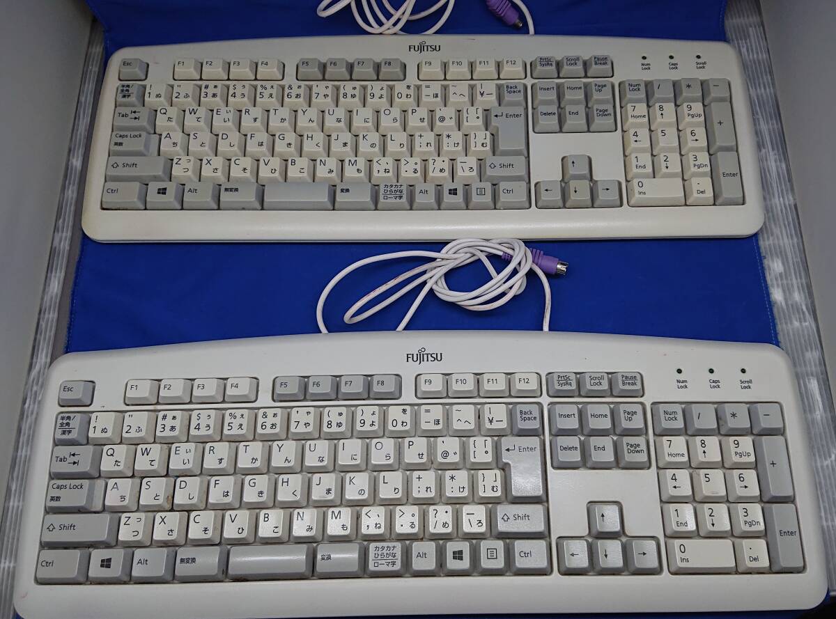 【2個セット】FUJITSU純正 PS/2キーボード KB-0325 ジャンク拍卖
