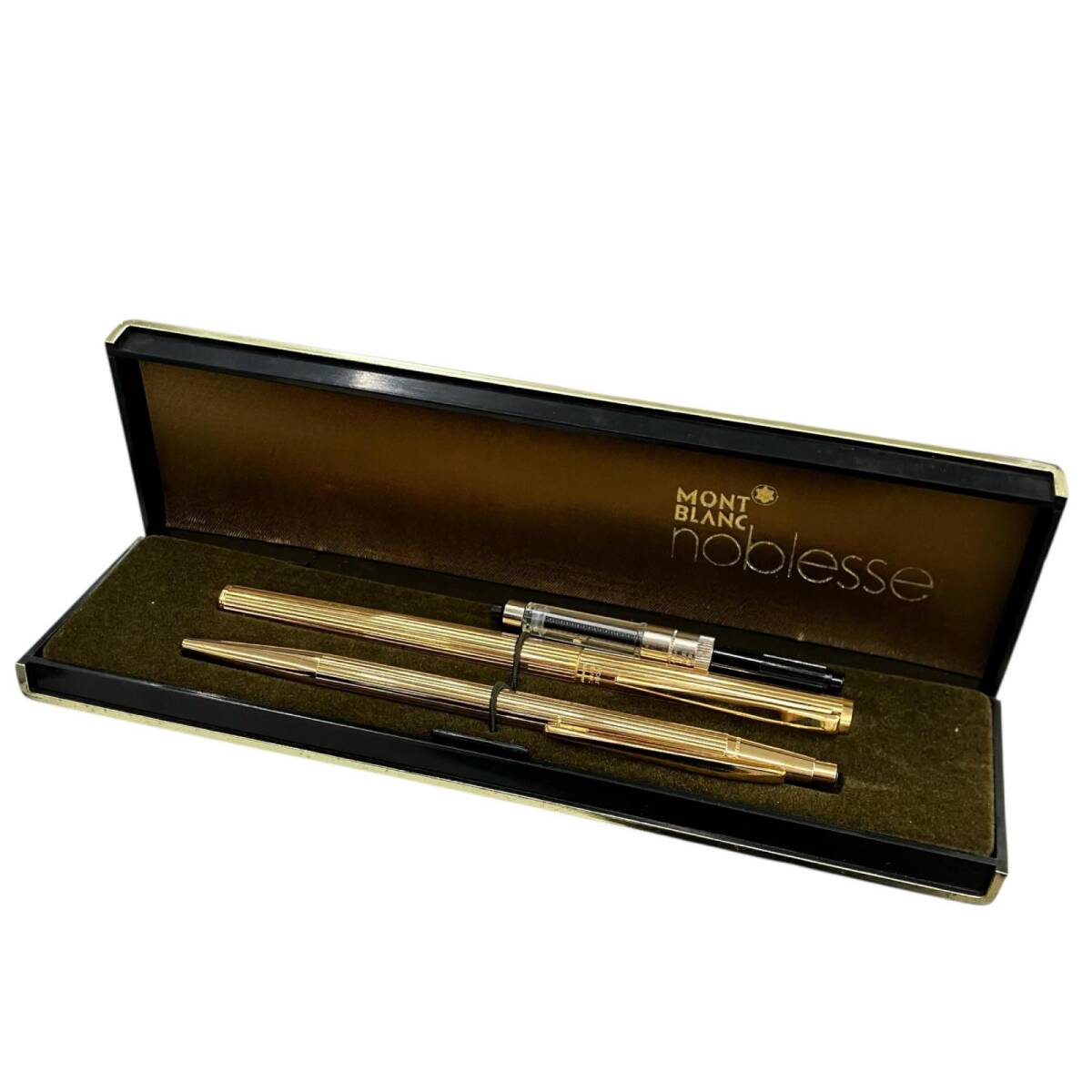683000 MONTBLANC モンブラン 万年筆・ボールペン2点セット ノブレス ゴールド拍卖