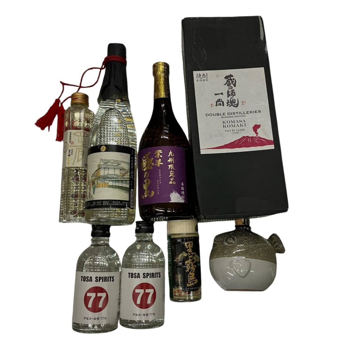 186000 焼酎 スピリッツ まとめ売り 8点 10%〜77% 200ml〜720ml ※20歳未満の者の飲酒は法律により禁止されています。拍卖