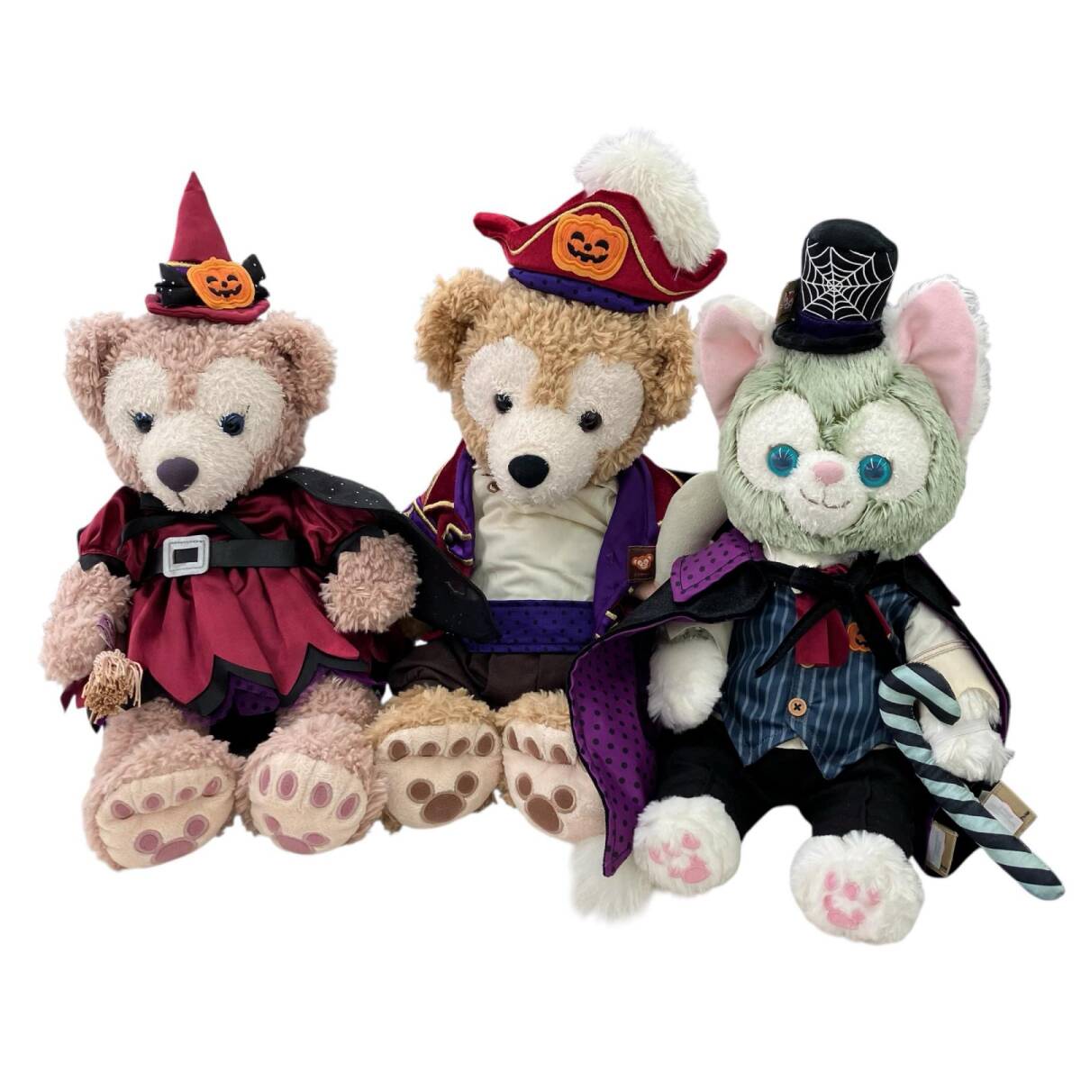 186001 現状品 東京ディズニーリゾート ダッフィー シェリーメイ ジェラトーニ Sサイズ ぬいぐるみ ハロウィーンコスチューム拍卖