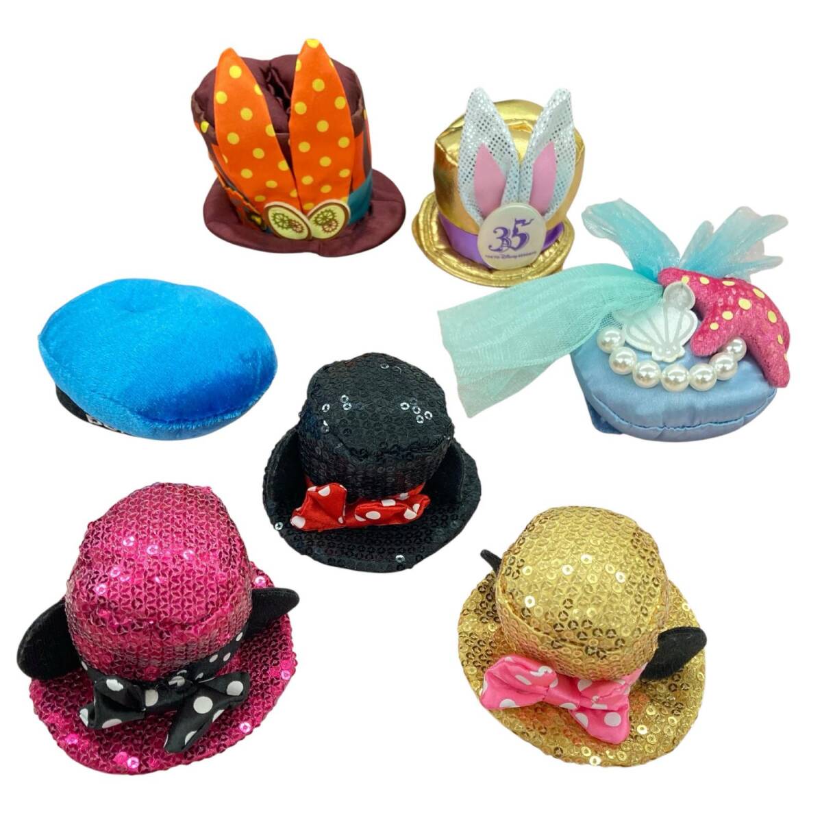 186001 現状品 Disney ディズニー 髪留め パッチン 7点 ヘアピン エッグハント うさ耳ハット ファッショナブルイースター拍卖