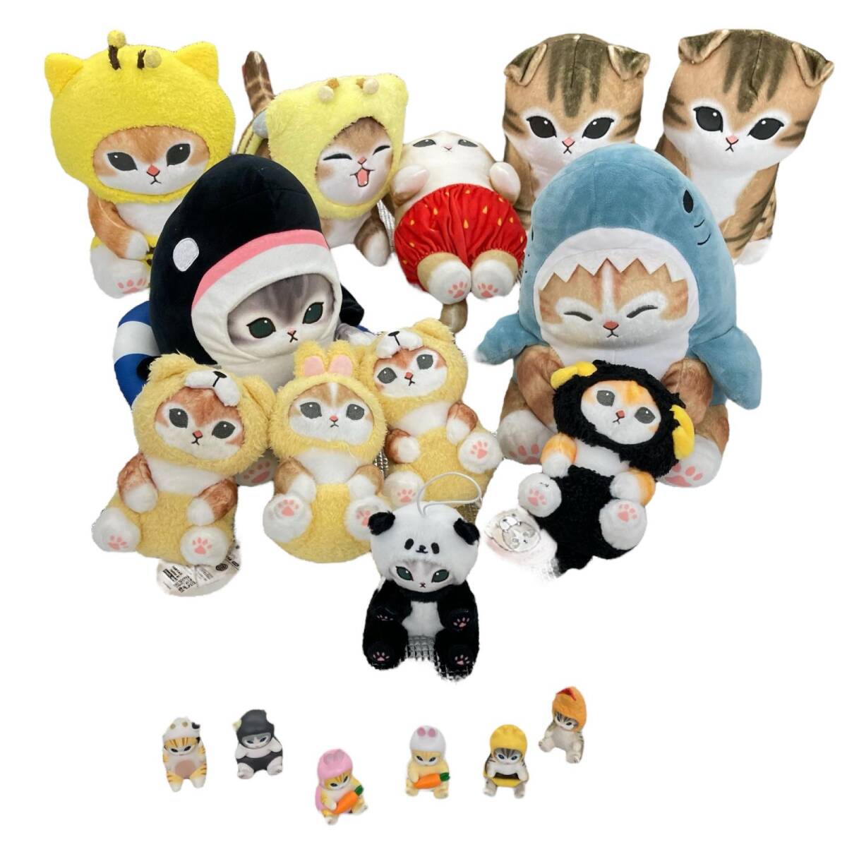 186001 現状品 mofusand モフサンド シャチにゃん サメにゃん ミニフィギュア アニマル系 食べ物系 タグ付きあり BIGぬいぐるみ 18点拍卖