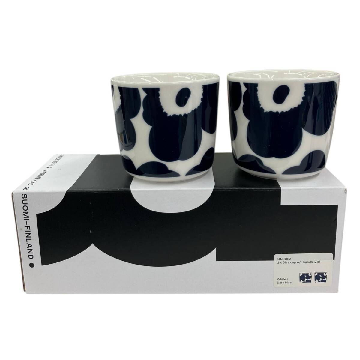 186001 現状品 marimekko マリメッコ 美品☆オイバカップ(ハンドルなし) ホワイト拍卖
