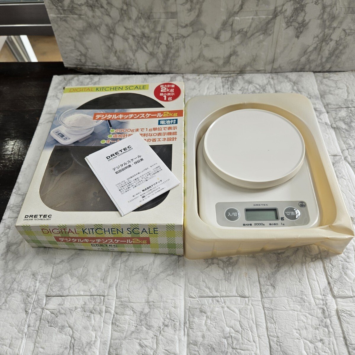 【美品】デジタルキッチンスケール デジタルはかり 2kg 計り キッチン用品 拍卖