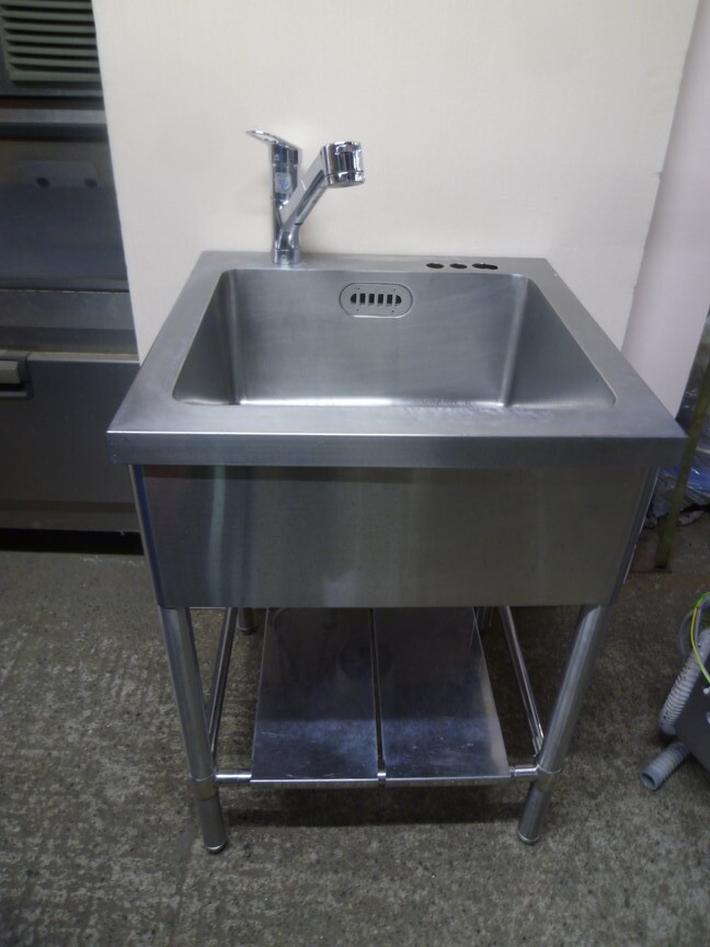 S210911C@【欠品あり】ステンレス●1槽シンク W600×D600×H850拍卖