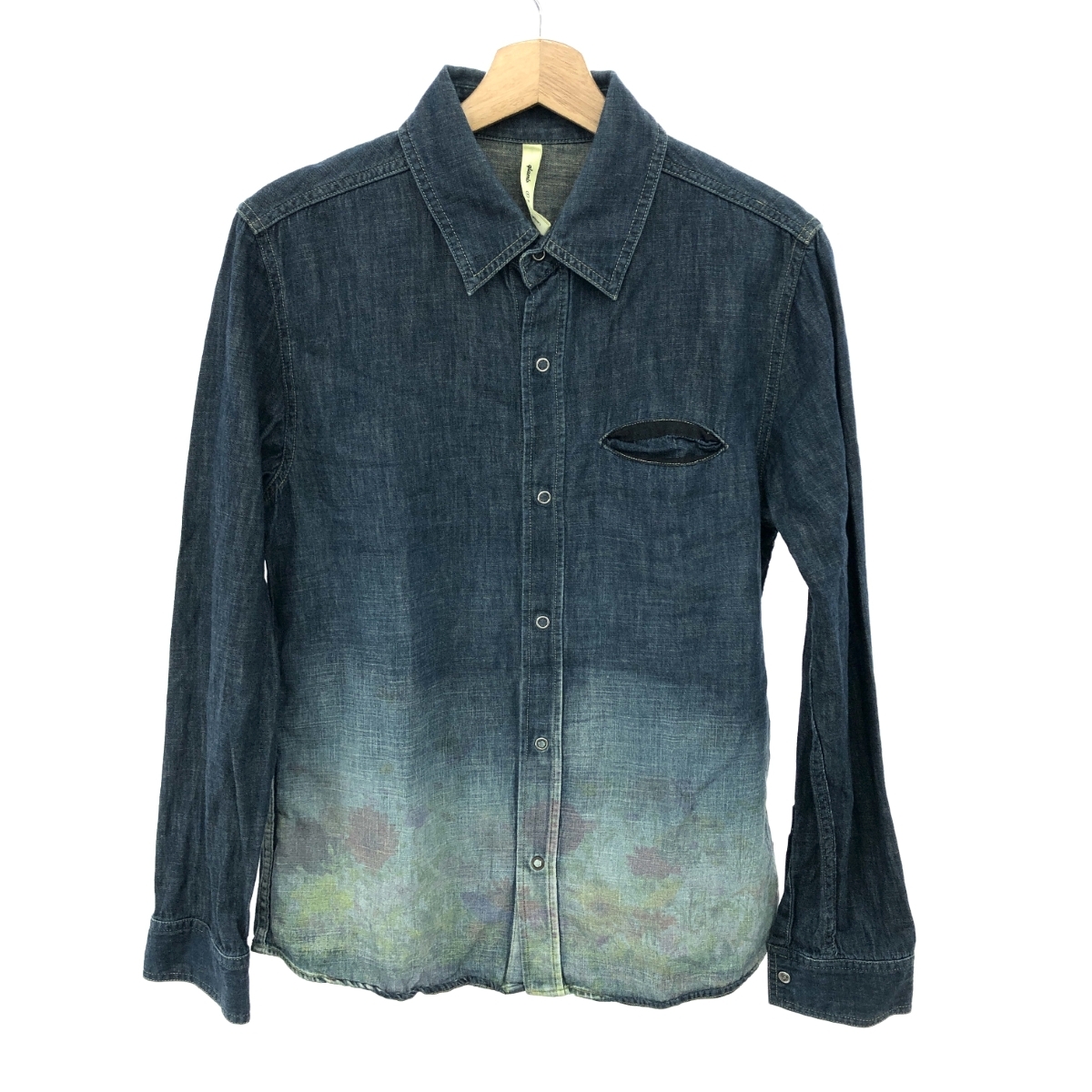良好◆glamb グラム デニムシャツ サイズ:1 ブルー メンズ拍卖