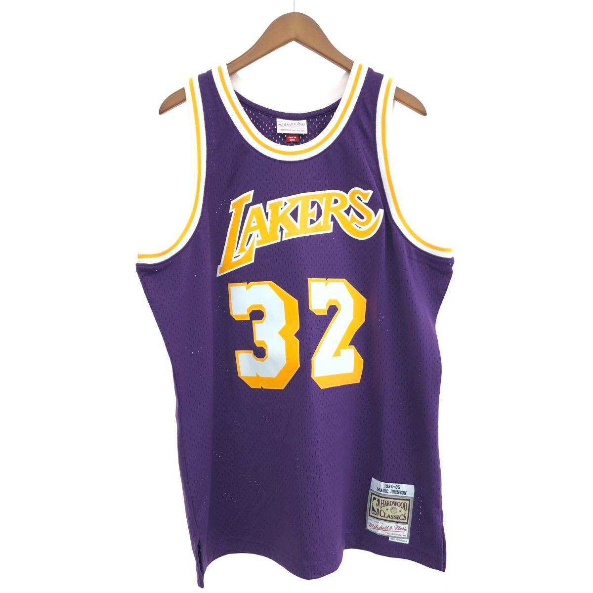 良好◆Mitchell & Ness レイカーズ NBA/ユニホーム サイズ:XL マジック・ジョンソン/レイカーズ/スイングマンジャージ パープル メンズ拍卖
