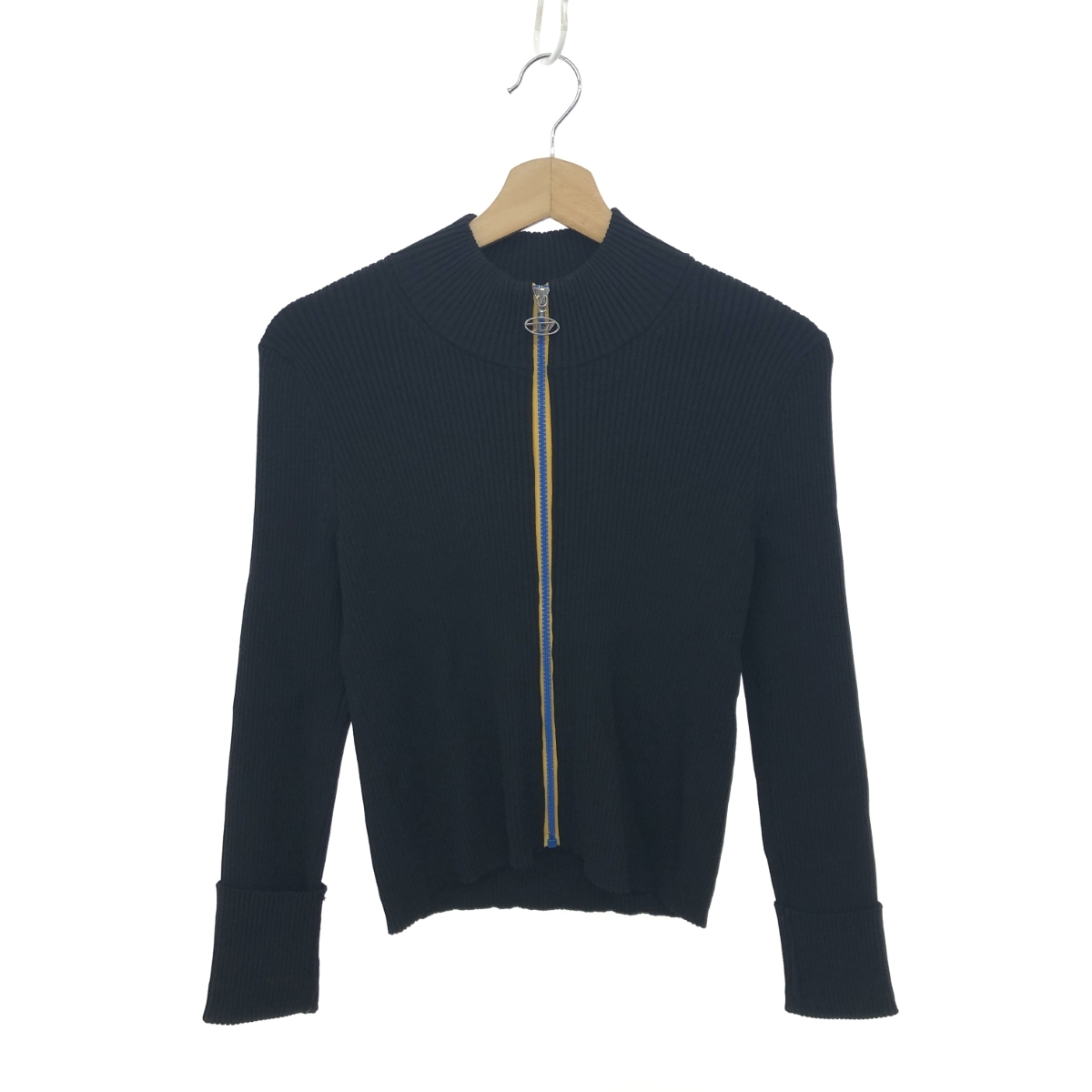 良好◆DIESEL ディーゼル カーディガン/フロントジップライトジャケット サイズ:M A057850KEAU ブラック レディース拍卖