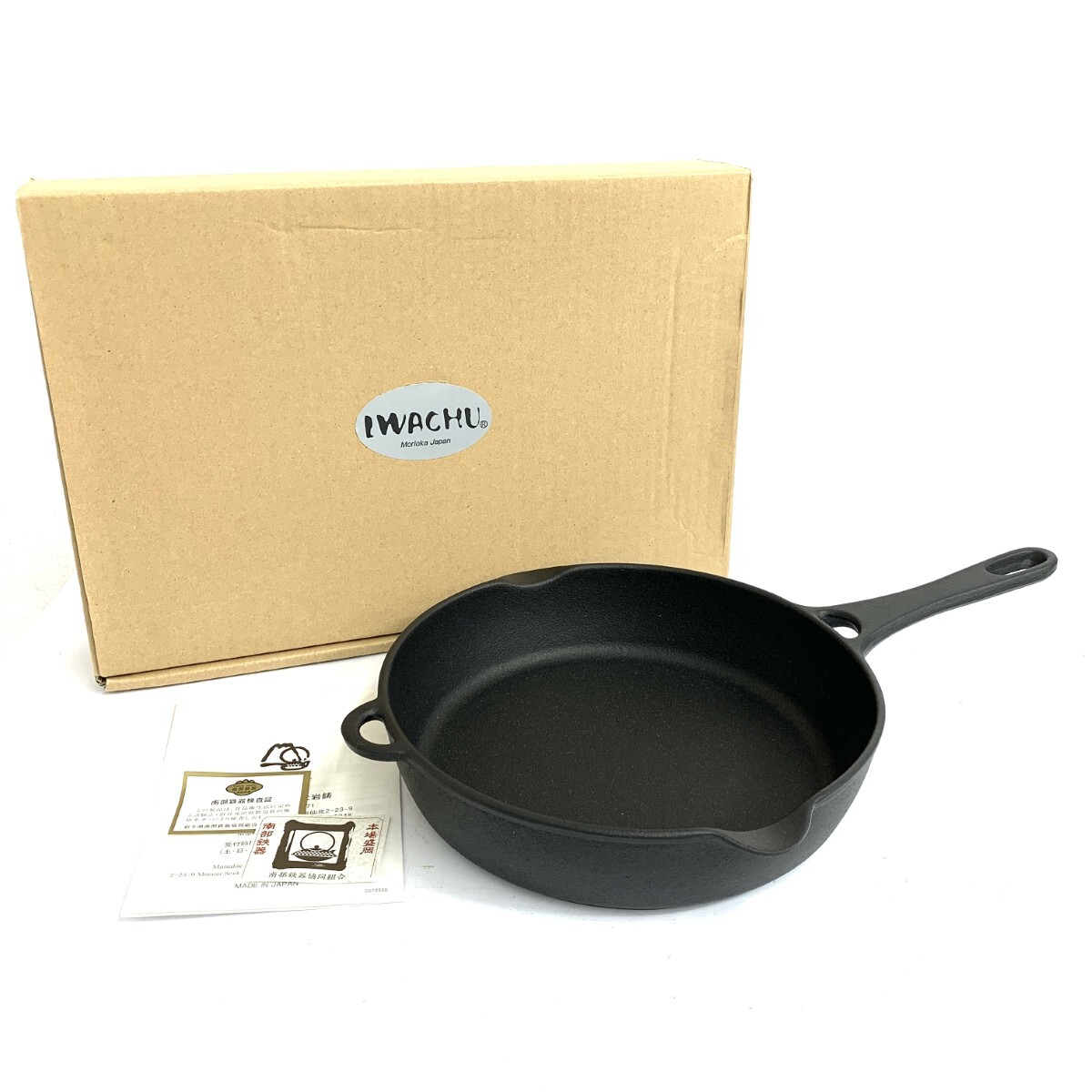 未使用品◆岩鋳 Iwachu 南部鉄器フライパン ブラック拍卖