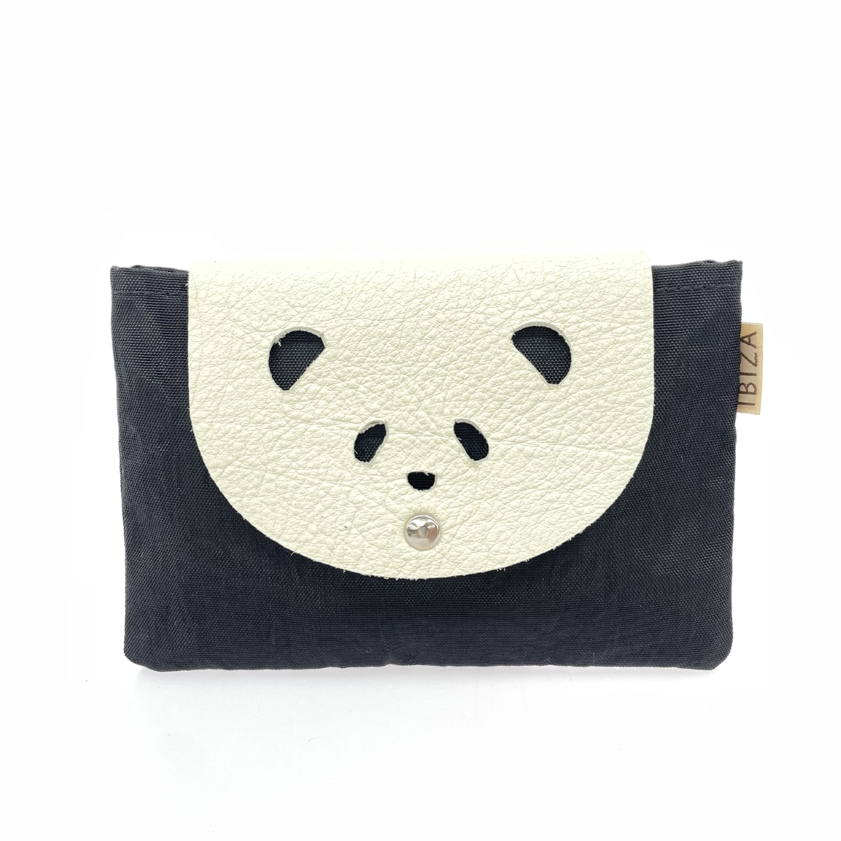 美品◆IBIZA イビサ ポーチ パンダ/レザー×ナイロン ブラック/ホワイト レディース拍卖