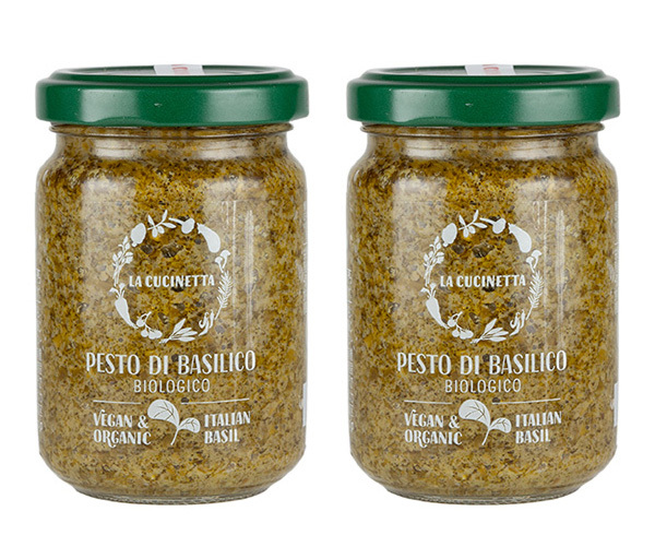 ラ・クチネッタ 有機 バジルペースト 260g(130gX2本)★無農薬オーガニック★無添加★新鮮なバジルを贅沢にたっぷりと使用★風味豊か♪拍卖
