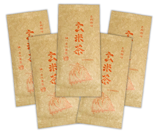 自然栽培 玄米茶 300g(60gX5袋)★無肥料・無農薬★無添加★誇り高き大和茶★一番茶で作った煎茶と特選の炒り玄米を緑茶に贅沢にブレンド拍卖