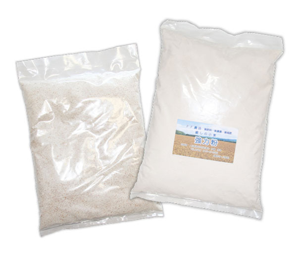 自然栽培 小麦粉(全粒粉&強力粉)(各1kg)★無肥料・無農薬・自家採取★薬品は一切不使用★北海道の自然栽培の哲人から引き継がれた農法♪拍卖