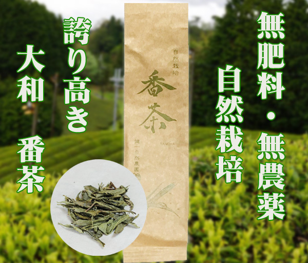 自然栽培 番茶(100g)★奈良県産★誇り高き大和茶★無肥料・無農薬★緑滴るほどに育った力強い茶葉を蒸し緑茶製法で清らかに仕上げました♪拍卖