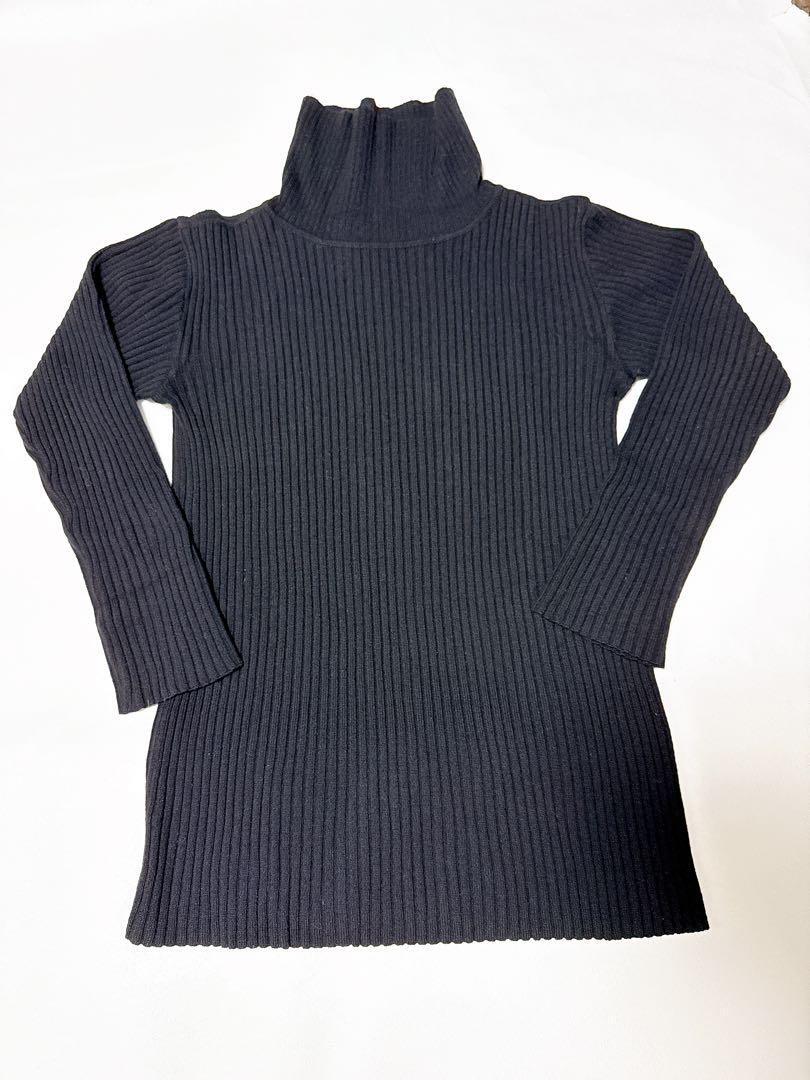 【美品】ISSEY MIYAKE PLEATSPLEASE リブニット ブラック拍卖
