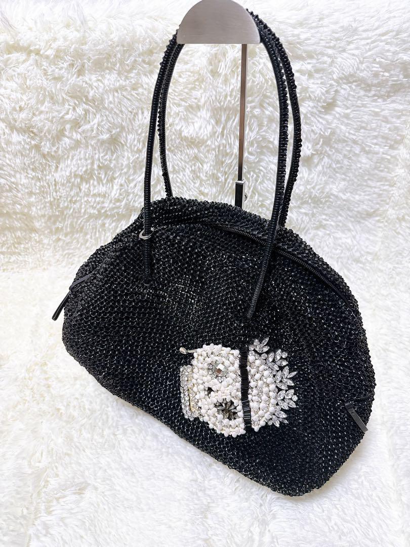 アンテプリマ ANTEPRIMA スカル ビジュー ワイヤーバッグ ブラック拍卖