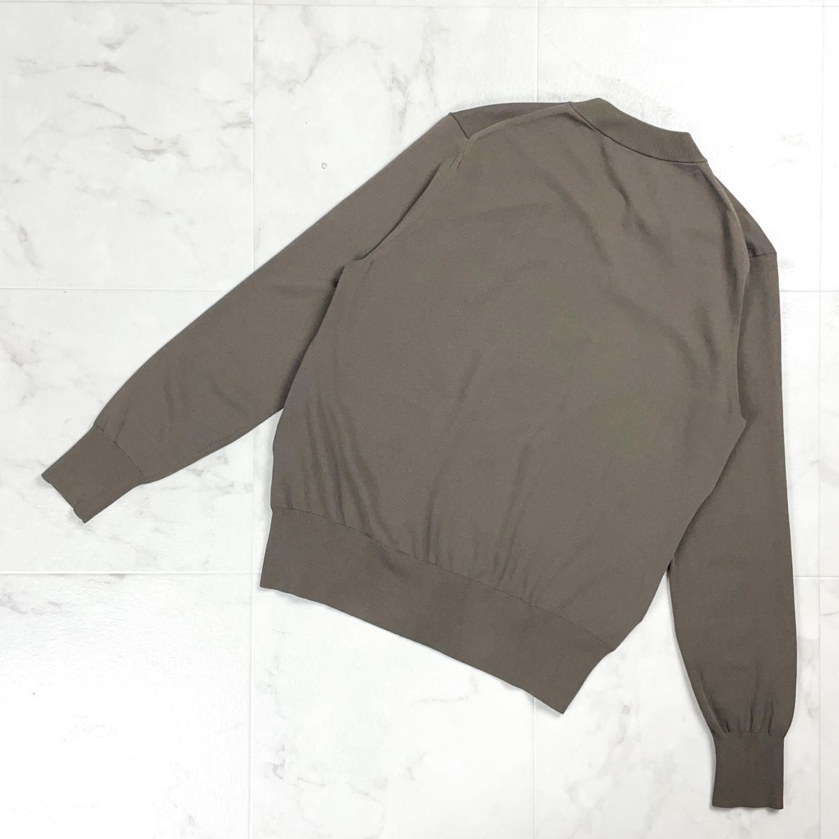 Theory セオリー 21AW ウォッシャブルニットブルゾン フロントジップ カーディガン トップス レディース カーキ サイズS*GD1169拍卖