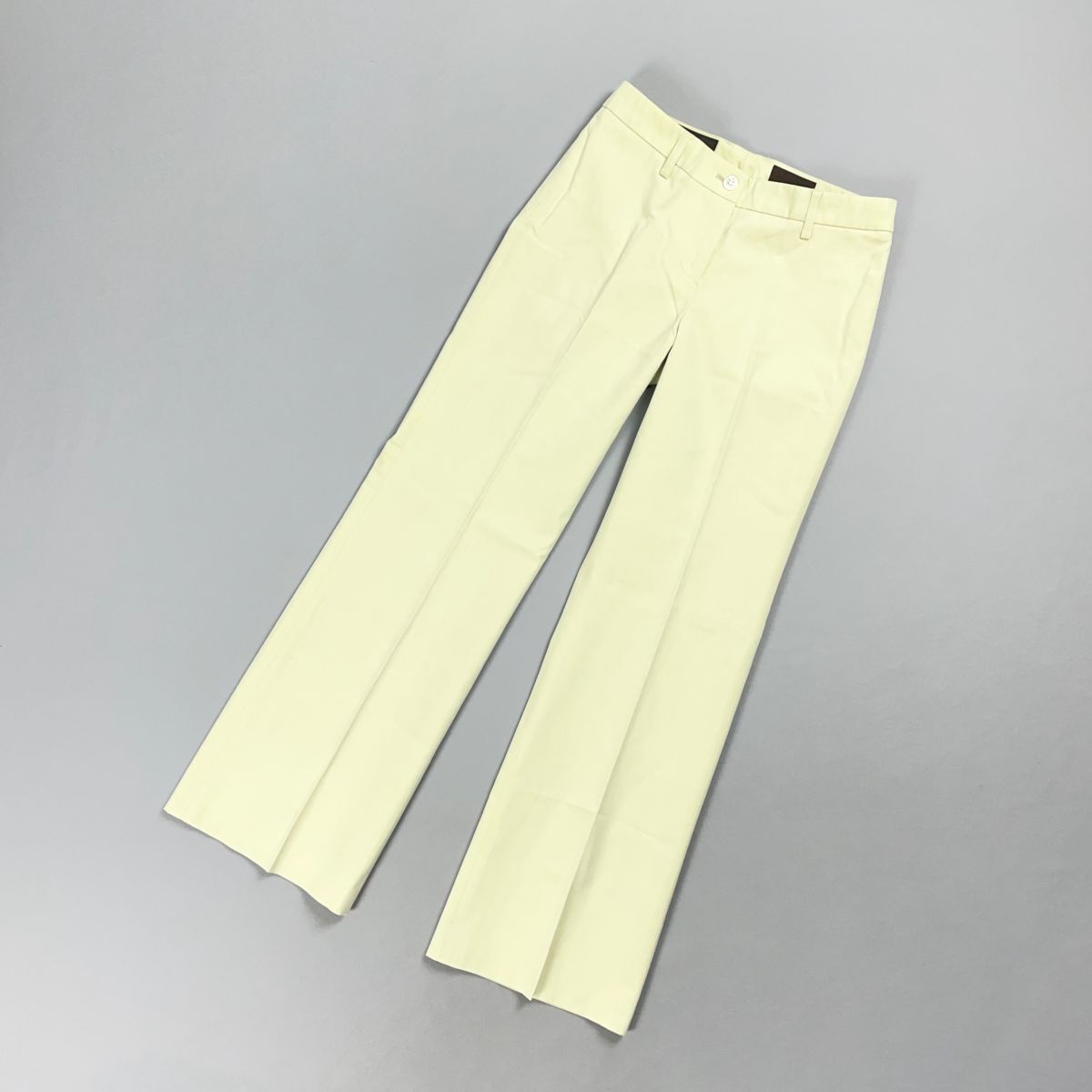 UNIVERSAL LANGUAGE ユニバーサルランゲージ ストレートスラックスパンツ ボトムス レディース パステルグリーン サイズ36*GD1081拍卖