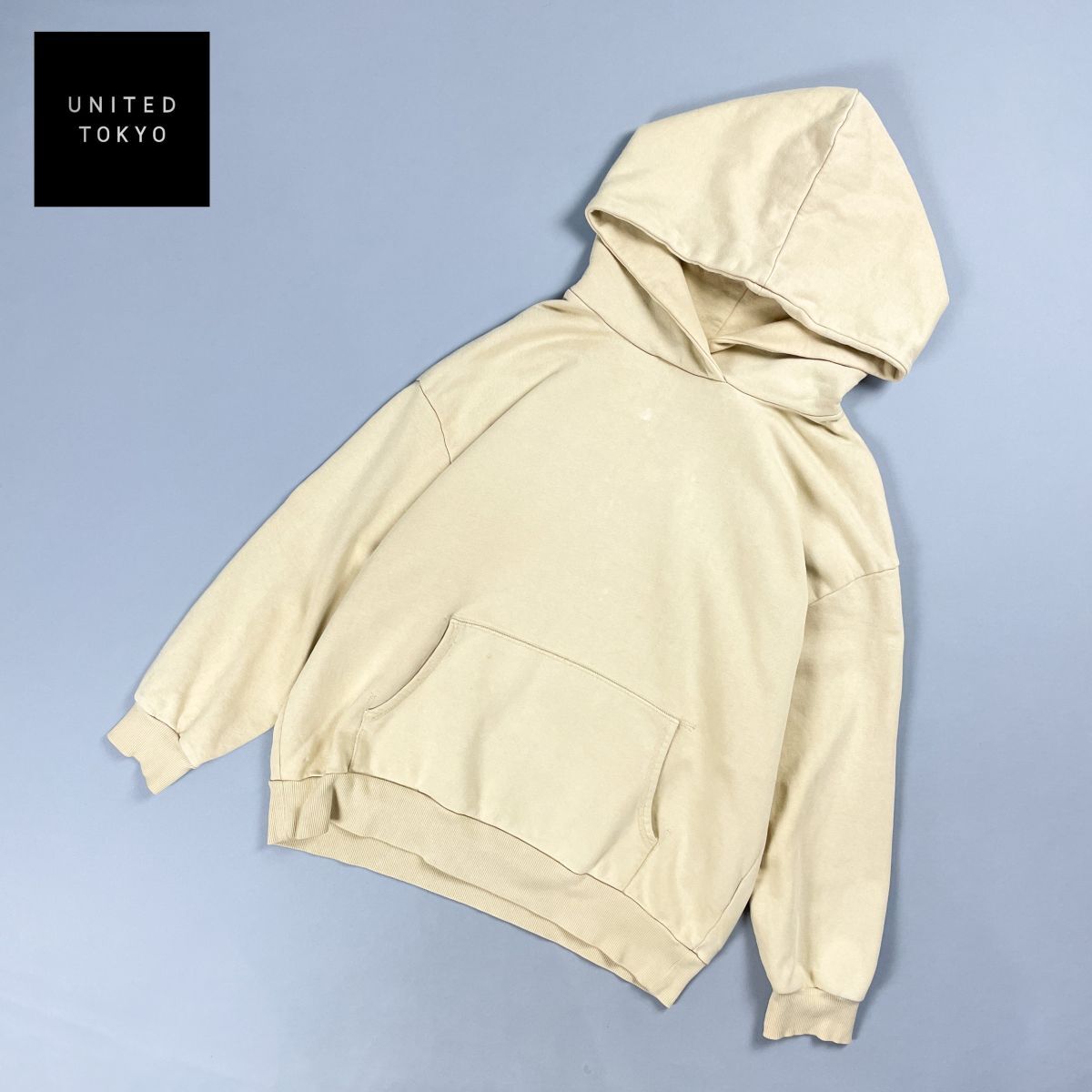 UNITED TOKYO ユナイテッドトウキョウ スウェットフーディ パーカー トップス メンズ レディース ベージュ サイズ1*GD921拍卖