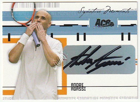 2005 ACE TENNIS SIGNATURE MOMENTS Andre Agassi Auto 50/50 LAST NUMBER!! アンドレ・アガシ 直筆サインカード拍卖