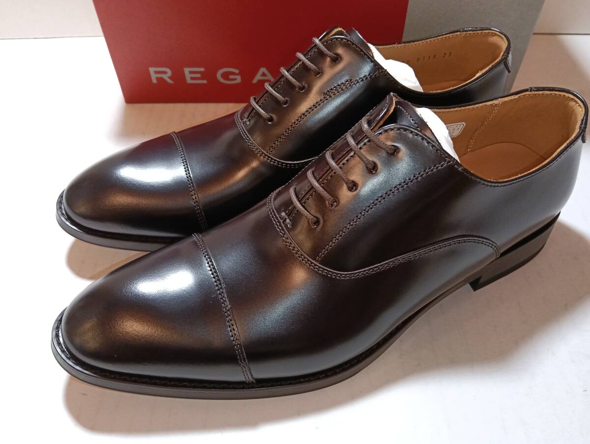 ☆REGAL 811R ダークブラウン 25.0 新品未使用 日本製 革靴 リーガル メンズ ビジネスシューズ 参考定価29,700円拍卖