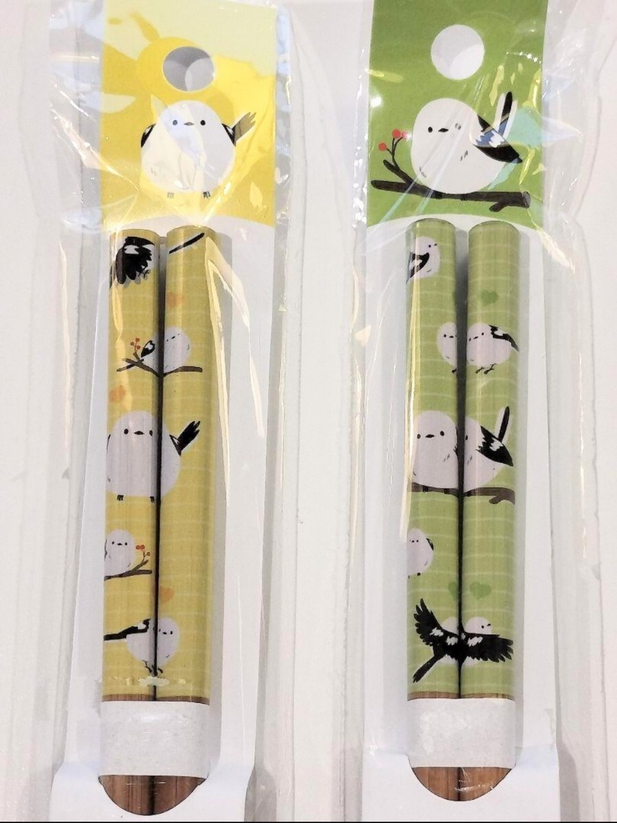 北海道 ☆ 雪の妖精 シマエナガ 木製のお箸 2個セット 新品未使用拍卖