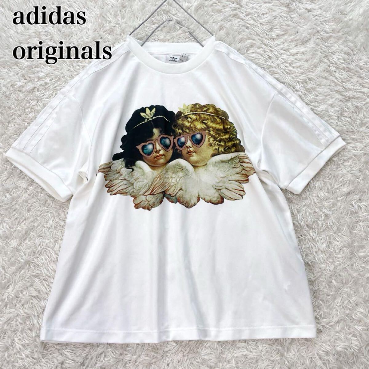 adidas アディダスオリジナルス フィオルッチ コラボ エンジェル 天使 Tシャツ originals ホワイト 白 レディース メンズ レ31拍卖