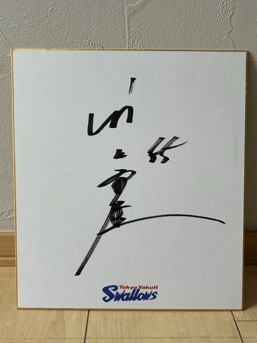 ヤクルトスワローズ 55【村上宗隆】直筆サイン色紙 球団ロゴ入り色紙拍卖