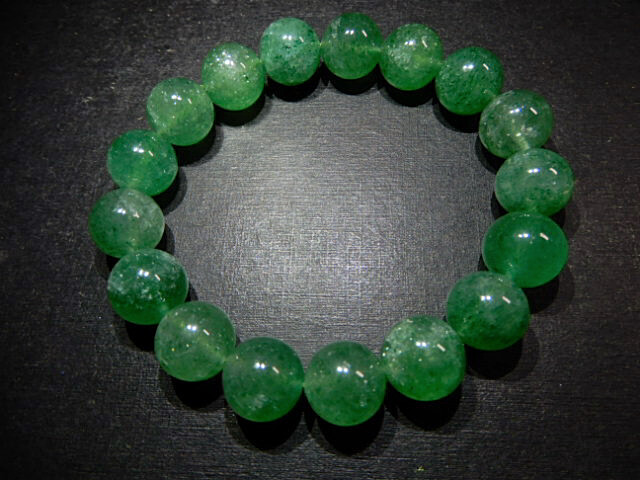 高級天然水晶BD7443 ストロベリークオーツ(グリーン) 超極上級美品12mm拍卖