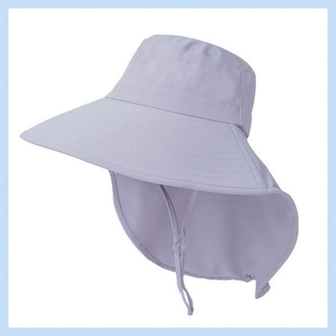 つば広 帽子 グレー レディース UVカット 紐付き サンバイザー 夏 日除け ハット 日焼け防止 深め 紫外線 折りたたみ拍卖