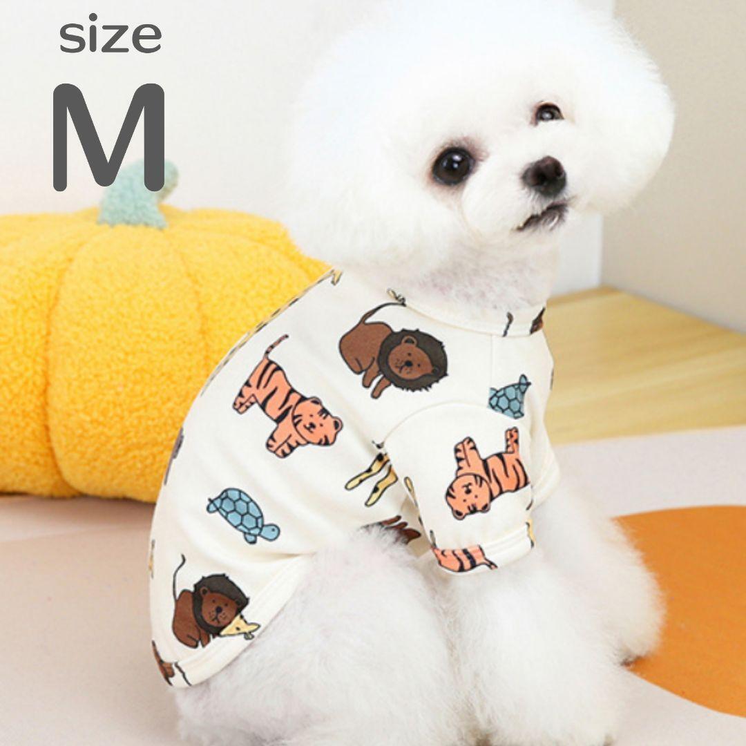 М (S相当) アニマル柄 ゆるかわ 犬服 小型犬 かわいい トップス 新品 Tシャツ 犬の服 ペット服 ドッグウェア拍卖