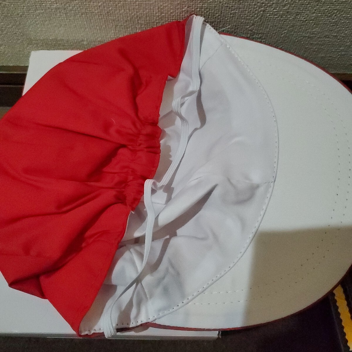 赤白帽/赤白帽子/男女兼用、ゴム付き、58cmまで拍卖
