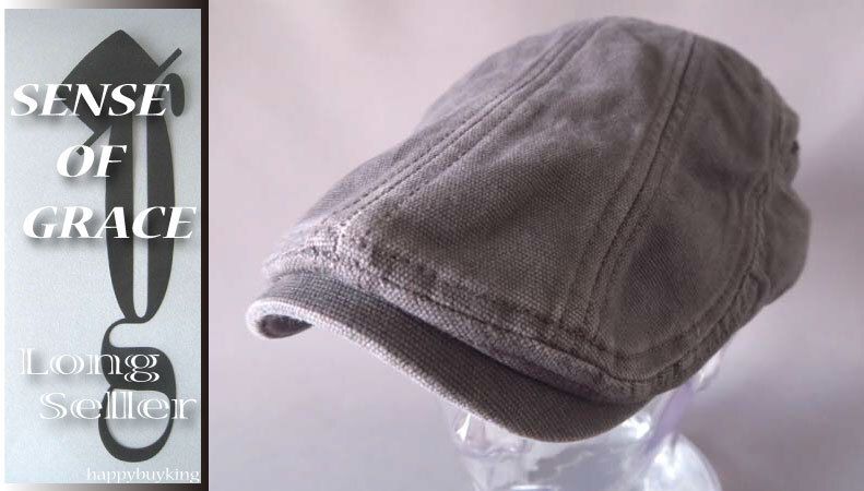 grace 大きいサイズ★ミルスペックキャンバスハンチング【GR/XL】新品 定価¥3900 男女兼用 サイズ調節可能 手洗いOK センスオブグレース拍卖