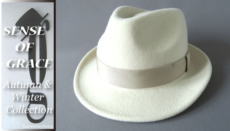 grace 大きいサイズ★2025フェルトウール中折れハット【IV/XL】新品 サイズ調節可能 男女兼用 BIG SIZE ビッグサイズ センスオブグレース拍卖