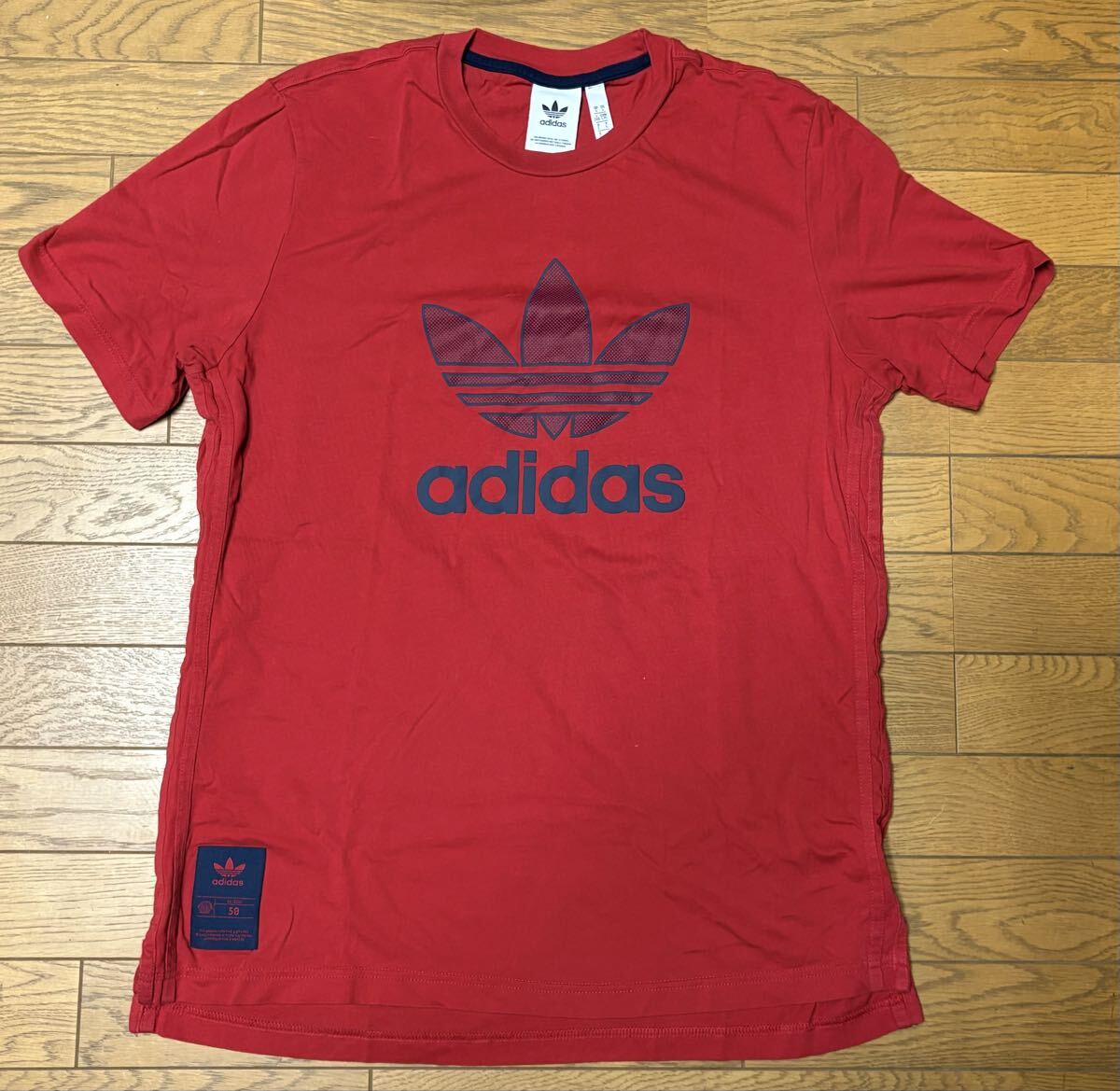 adidas original MEN’S SHORT SLEEVE T-SHIRTS size-2XO(着丈78身幅58) 中古(美品) 送料無料 NCNR拍卖