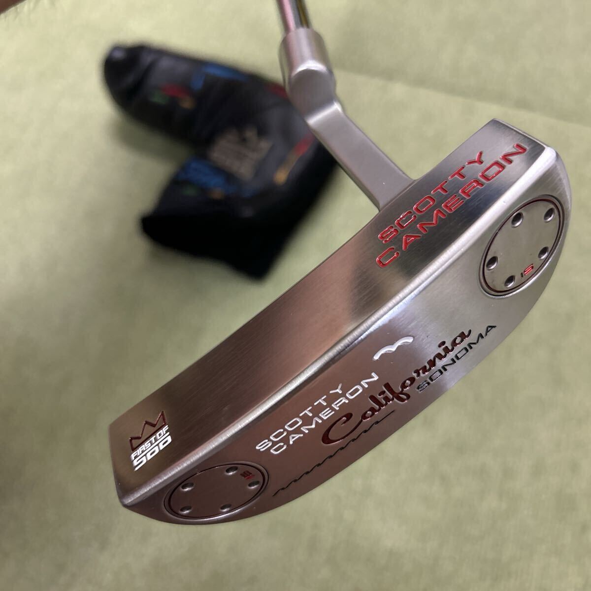 Z059 美品 スコッティキャメロン カリフォルニア ソノマ FIRST OF 500 スムースフェース 34インチ 536g ヘッドカバー付属拍卖