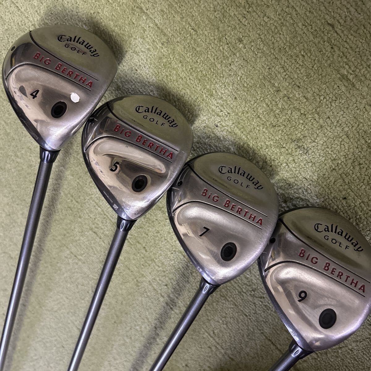 B429 キャロウェイ BIG BERTHA 4.5.7.9W 17° 19° 21° 23° 4本セット拍卖