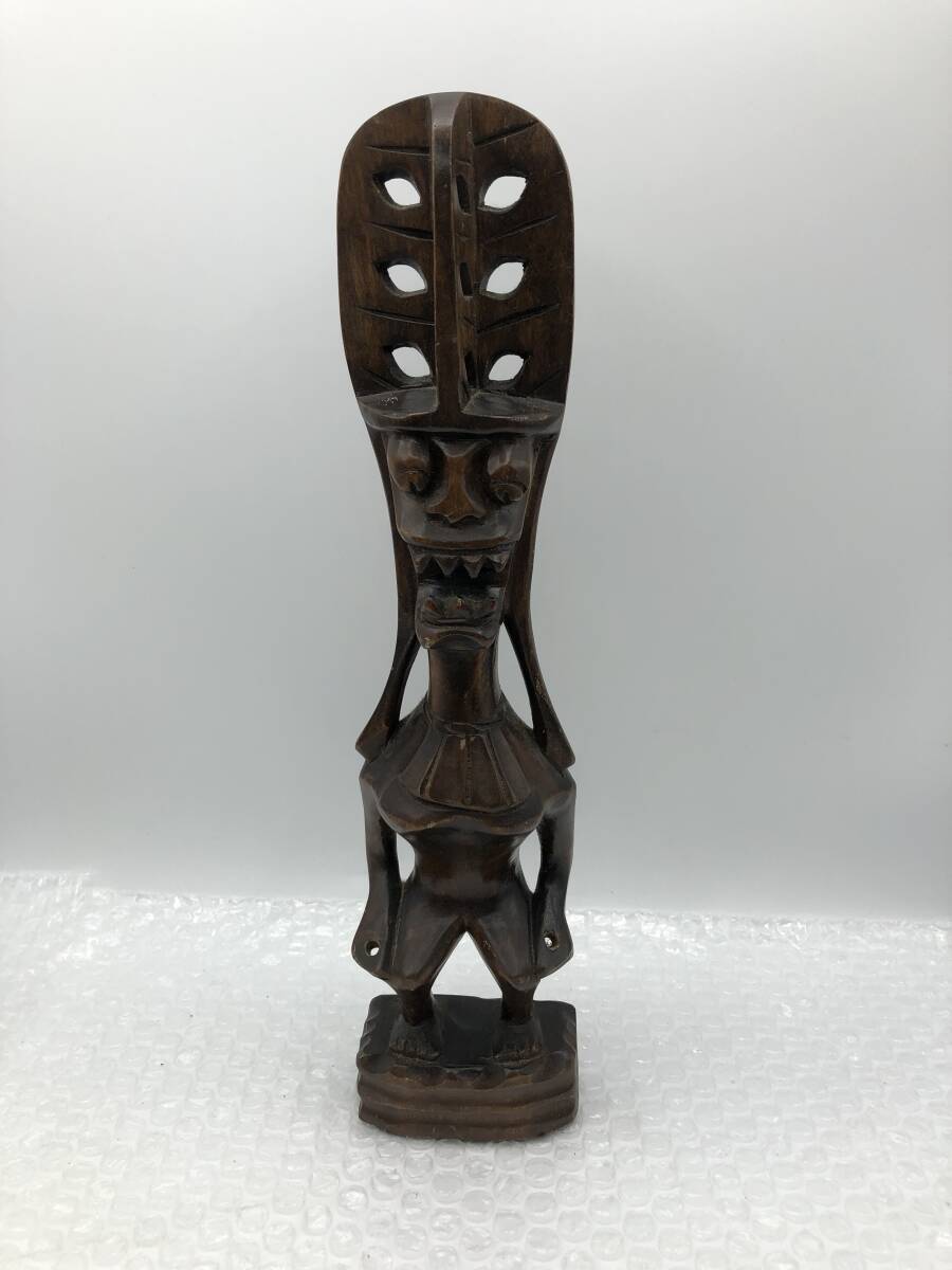 【現状品・中古】:ティキ像 木彫り 置物 詳細不明(20250930)拍卖