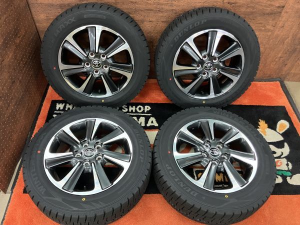 ◆冬用Set◆ 即決! 安心画像多数!【24年製】新品ダンロップWM02付 トヨタ純正 80系 後期 ノア ヴォクシー スタッドレス 205/60R16 チェーン拍卖