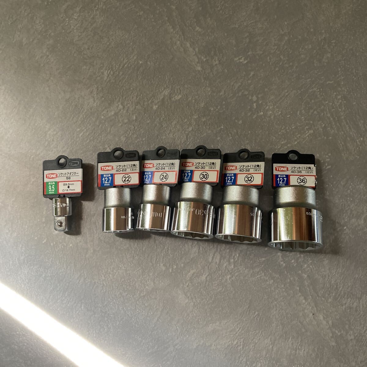 TONE 36 32 30 24 22 ソケットアダプター ソケット トネ 12角 多分未使用拍卖