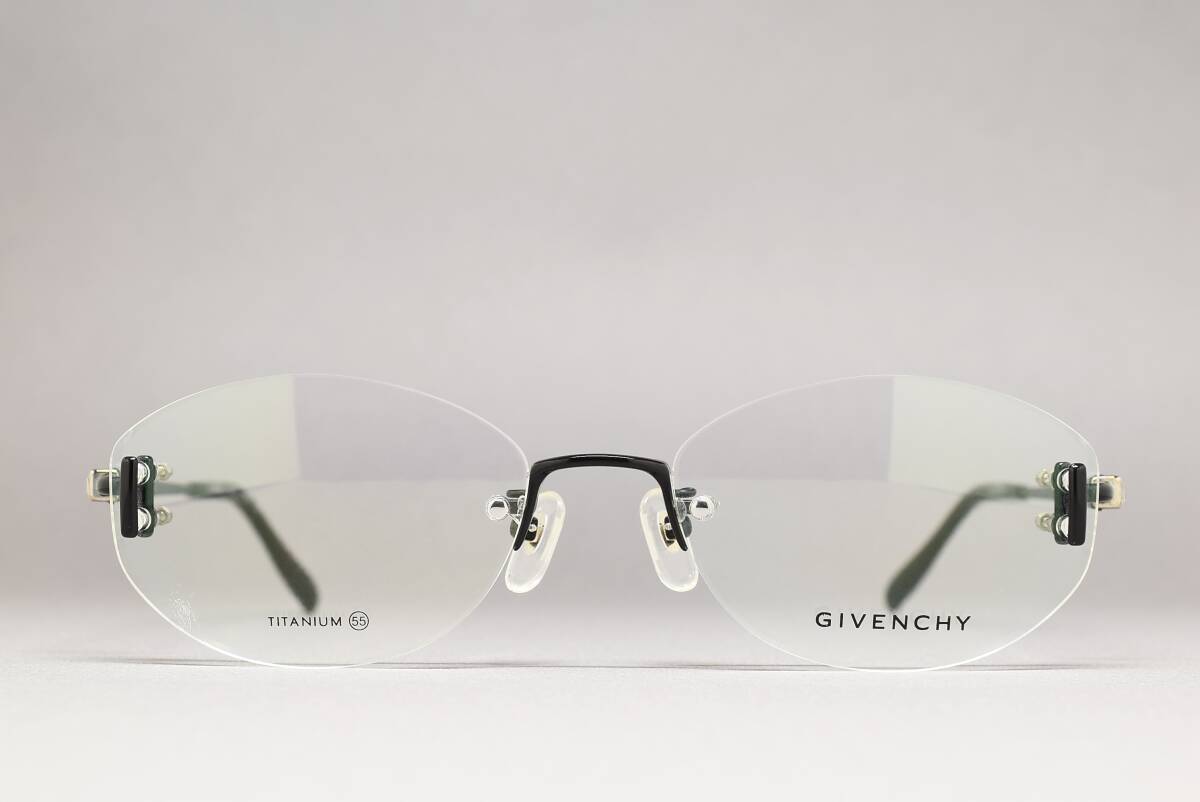 デッドストック GIVENCHY GV 3832T 55-18 純チタン リムレス メガネ サングラス フレーム ヴィンテージ ジバンシー ふちなし拍卖