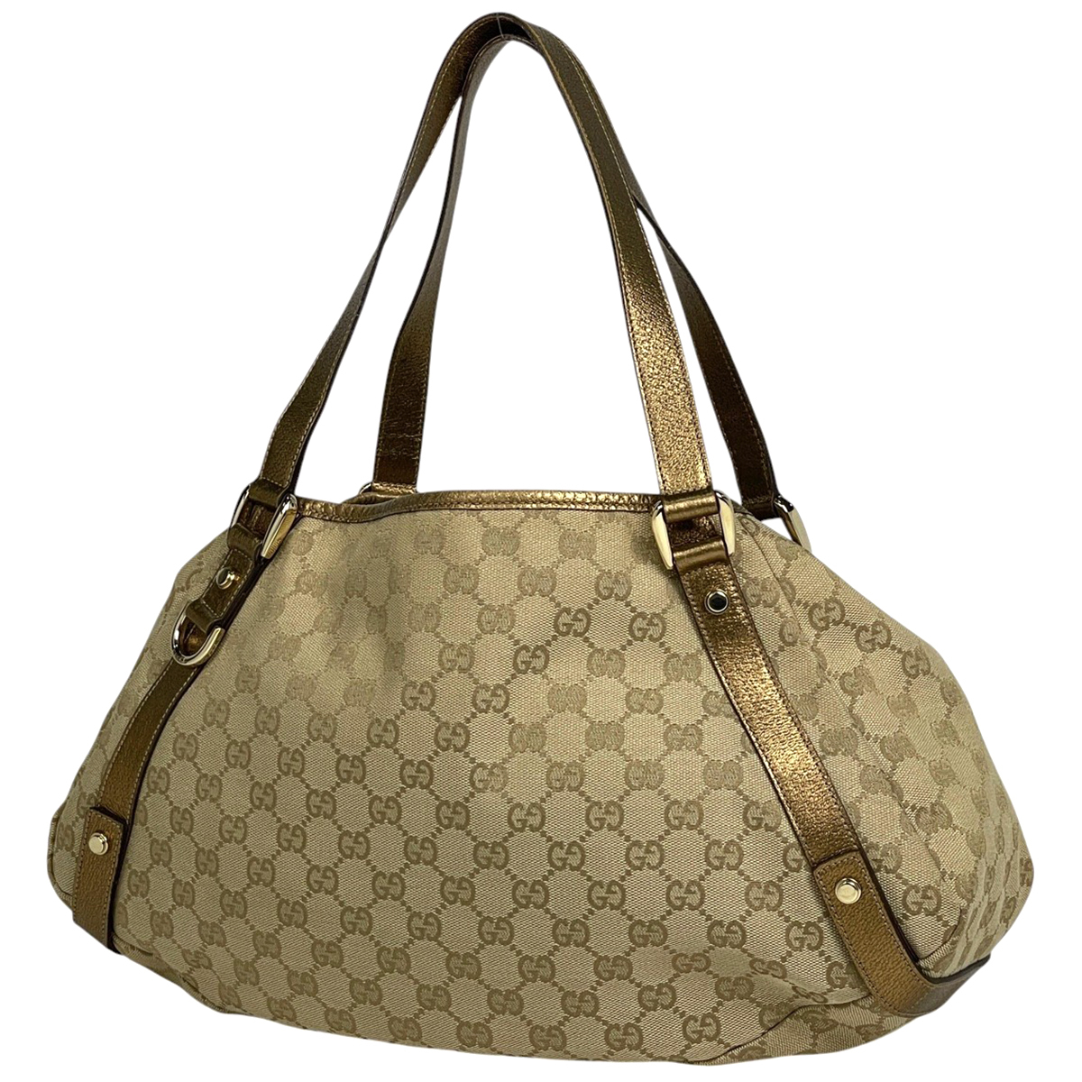 グッチ GUCCI GG柄 トートバッグ ショルダーバッグ アビー トートバッグ GGキャンバス ベージュ ゴールド 130736 レディース 【中古】拍卖