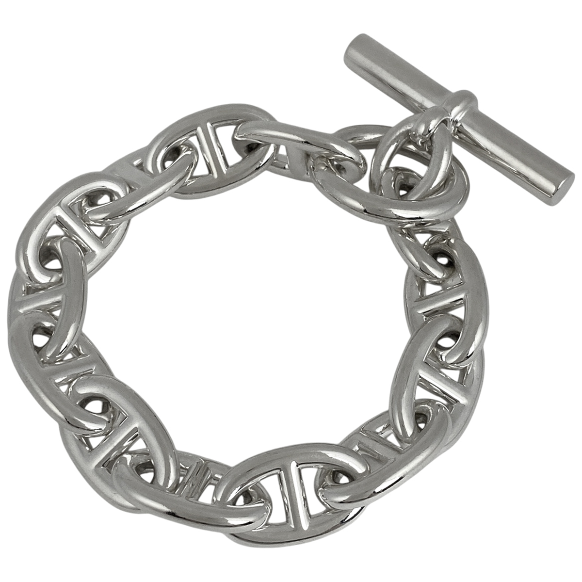 エルメス HERMES シェーヌダンクル GM 13コマ ブレスレット シルバー925 シルバー レディース 【中古】拍卖