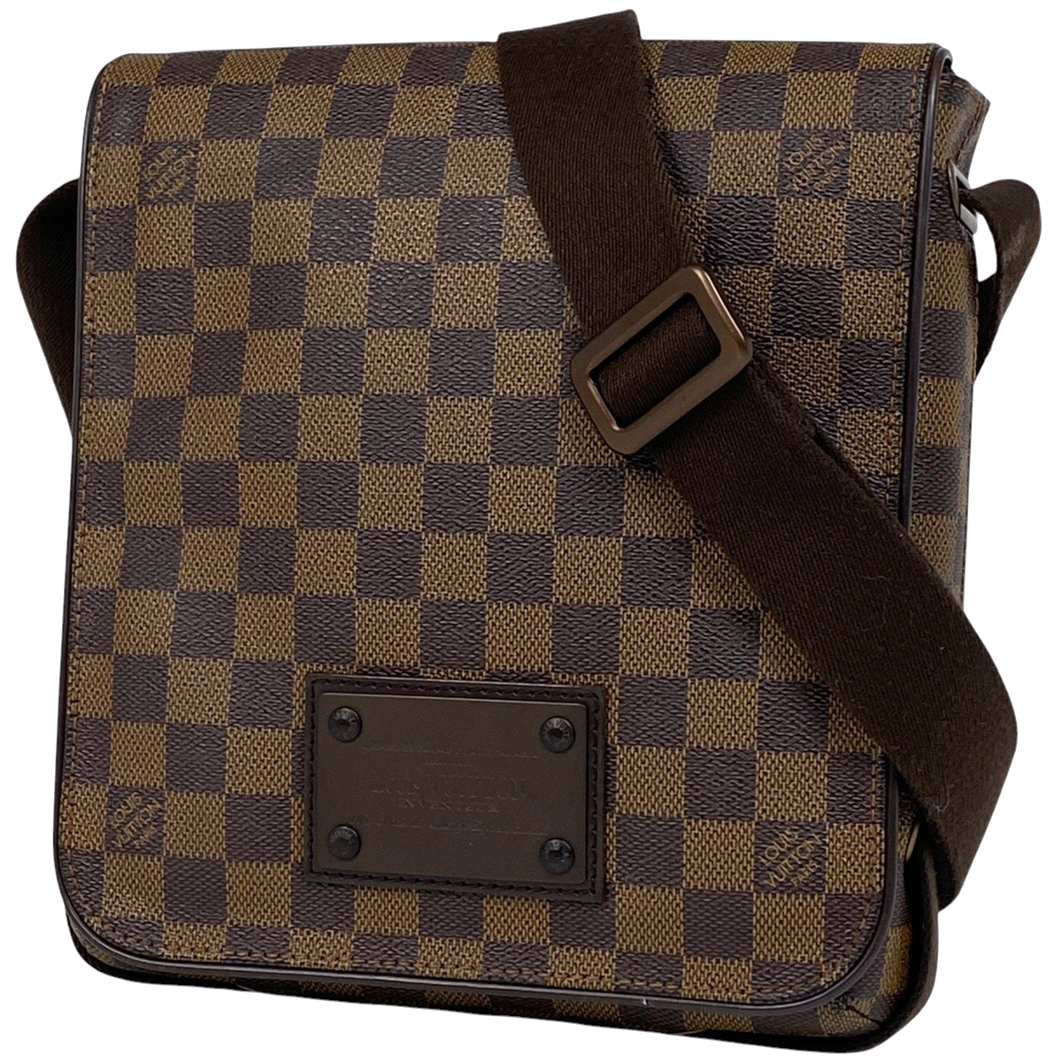 ルイ・ヴィトン Louis Vuitton ブルックリン PM 斜め掛け ショルダーバッグ ダミエ ブラウン N51210 レディース 【中古】拍卖