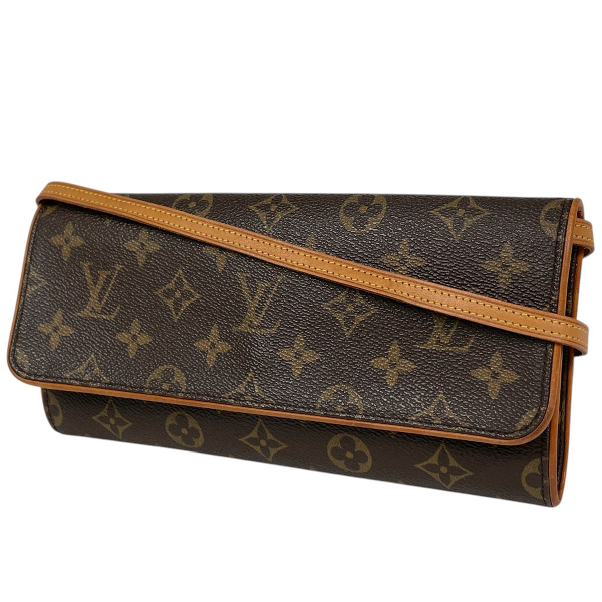ルイ・ヴィトン Louis Vuitton ポシェットツイン GM クラッチバッグ ショルダーバッグ モノグラム ブラウン M51852 レディース 【中古】拍卖