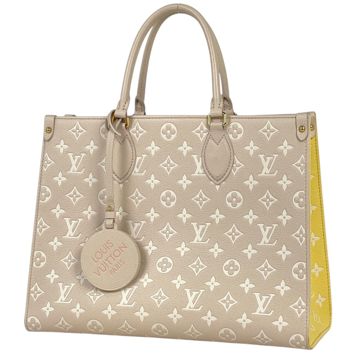 ルイ・ヴィトン Louis Vuitton オンザゴー MM 2WAY トートバッグ モノグラムアンプラント ローズベージュ M46128 レディース 【中古】拍卖
