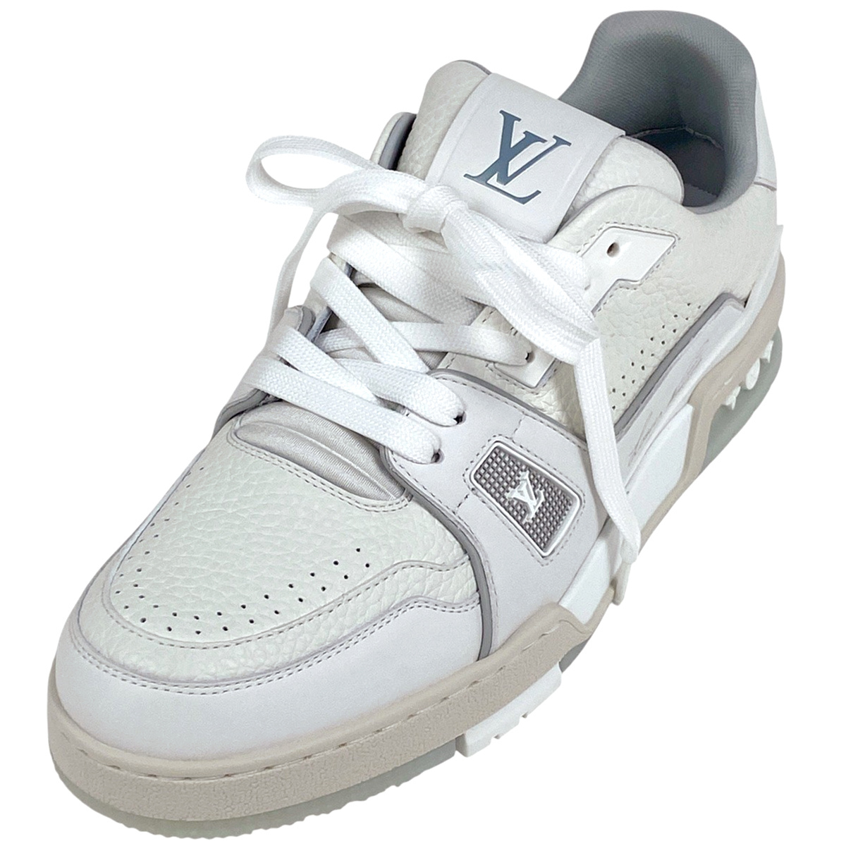 ルイ・ヴィトン Louis Vuitton LV トレイナー ライン スニーカー ローカット 靴 スニーカー レザー ホワイト メンズ 【中古】拍卖