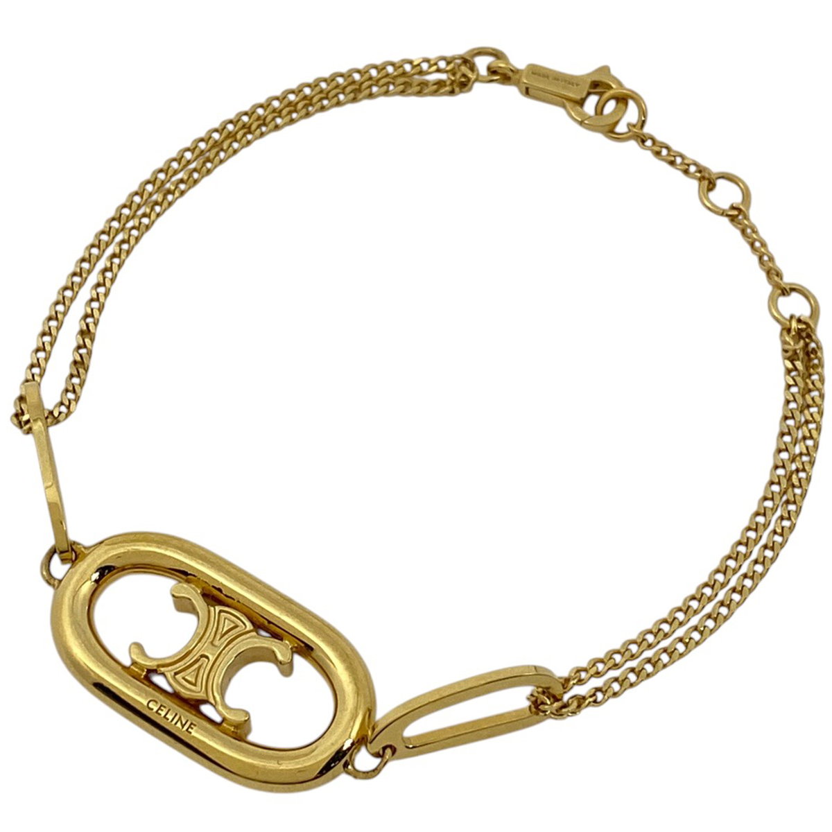 セリーヌ CELINE トリオンフ ブレスレット 腕輪 ブレスレット GP ゴールド レディース 【中古】拍卖