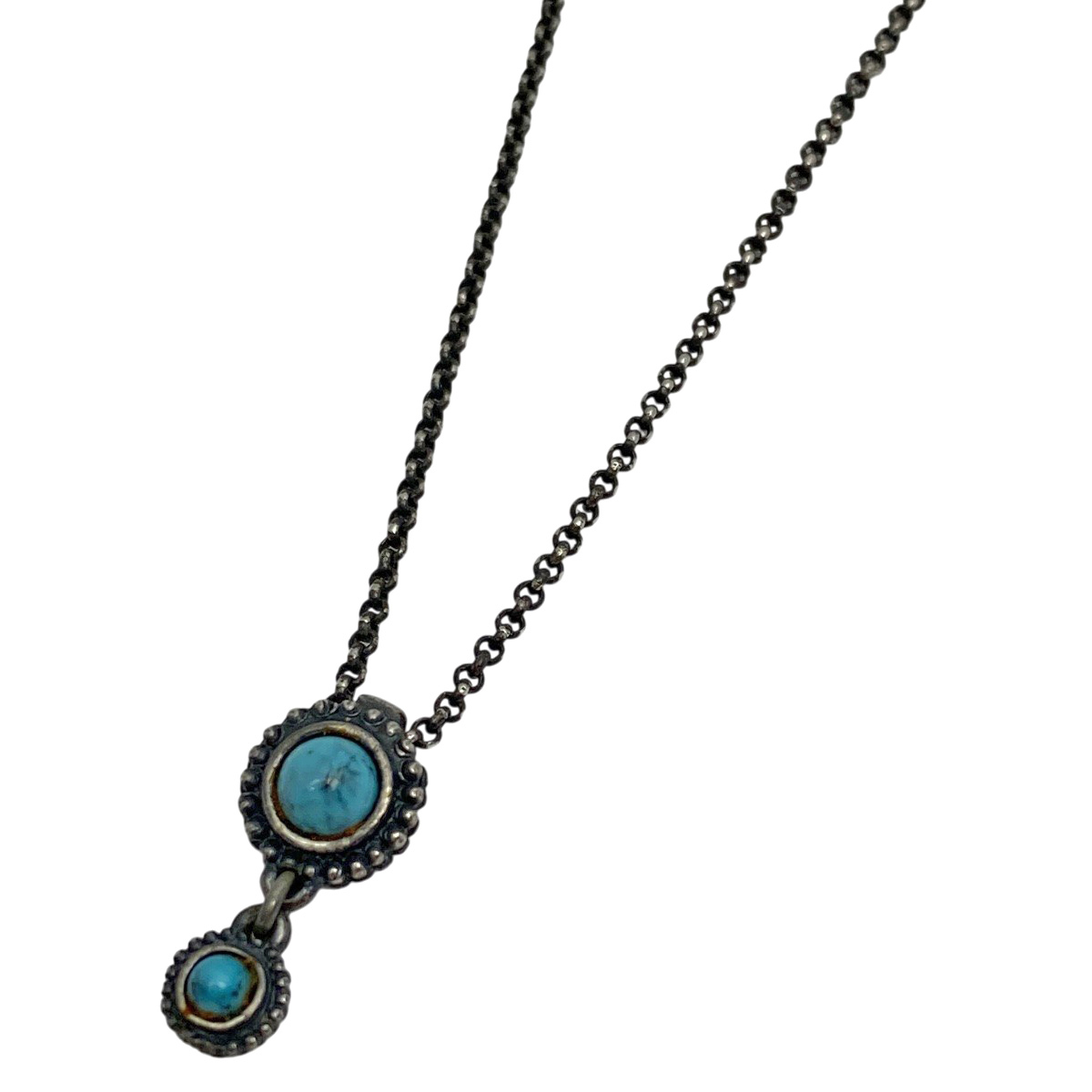 クリスチャンディオール Christian Dior カラーストーン デザイン ネックレス ペンダント シルバーメッキ シルバー レディース 【中古】拍卖